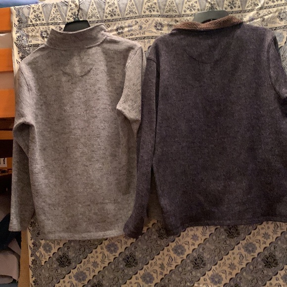 2 ORIGINAL WEATHERPROOF VINTAGE fleece pullover sweaters with quarter zipper - Picture 5 of 5